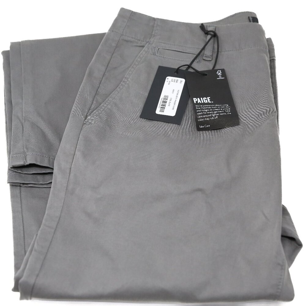 NWT Paige Vincent Chino Pants Mens 30 Gray Khaki Casual Slacks Stretch NEW $199